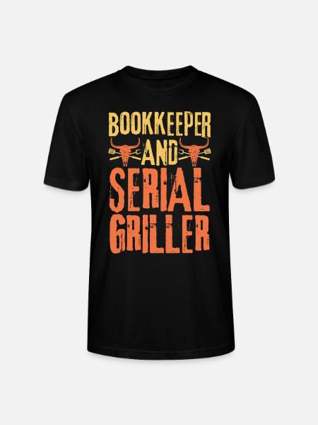 Bookkeeper and Serial Griller - Stanley/Stella CRAFTER Unisex Organic T-Shirt - black