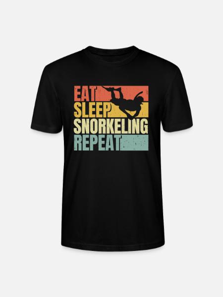 Eat sleep Snorkeling repeat - Stanley/Stella CRAFTER Unisex Organic T-Shirt - black