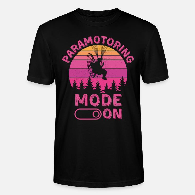 Paramotoring mode on - Stanley/Stella CRAFTER Unisex Organic T-Shirt - black