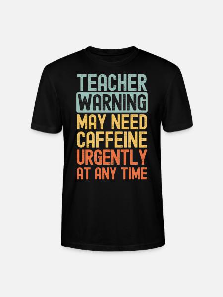 Lehrer braucht dringend Kaffee - Stanley/Stella Unisex Bio-T-Shirt CRAFTER - Schwarz