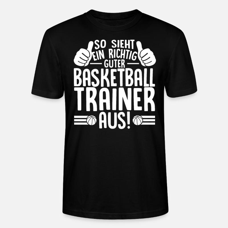 Basketballmannschaft Trainer Geschenkidee - Stanley/Stella Unisex Bio-T-Shirt CRAFTER - Schwarz