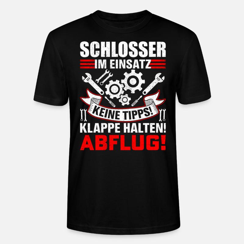Schlosser im Einsatz Geschenkidee - Stanley/Stella Unisex Bio-T-Shirt CRAFTER - Schwarz