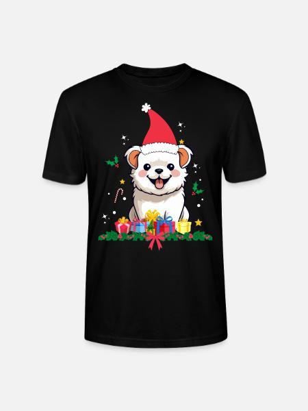 Dog Christmas - Stanley/Stella CRAFTER Unisex Organic T-Shirt - black