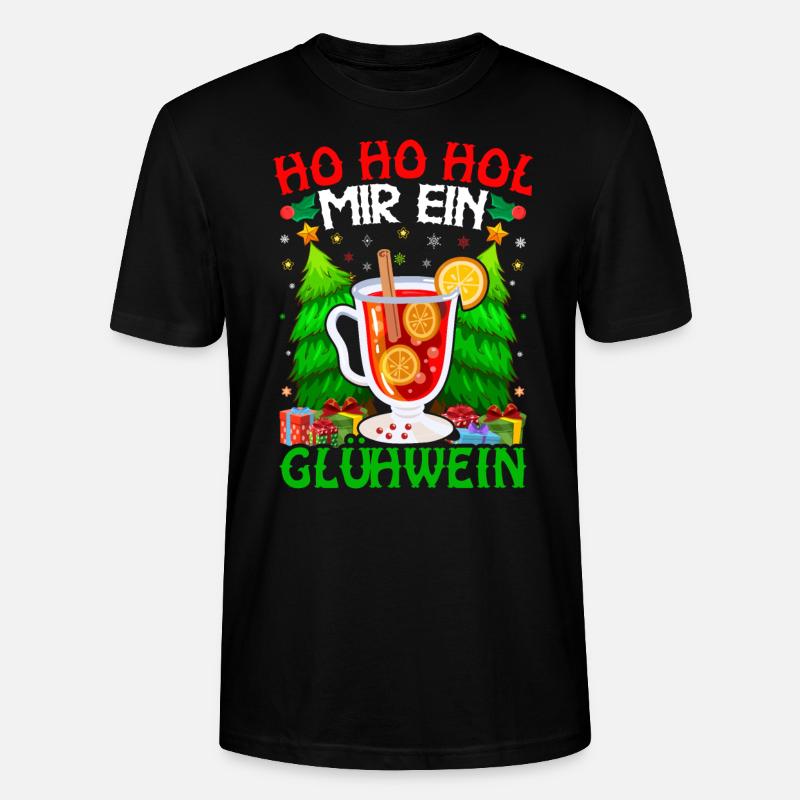 Glühwein Weihnachtsfeier Geschenkidee - Stanley/Stella Unisex Bio-T-Shirt CRAFTER - Schwarz