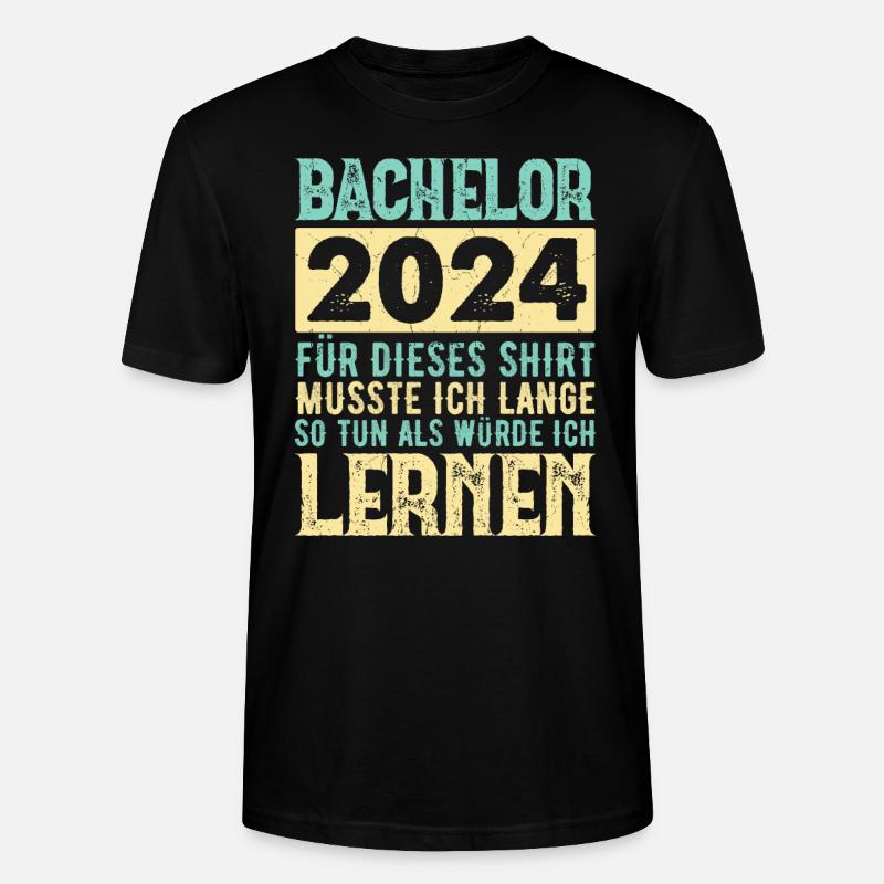 Bachelor 2024 Geschenkidee Abschluss - Stanley/Stella Unisex Bio-T-Shirt CRAFTER - Schwarz