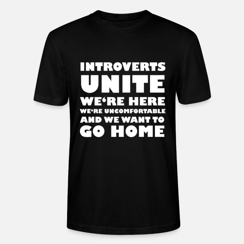 Introverts Unite - Stanley/Stella Unisex Bio-T-Shirt CRAFTER - Schwarz