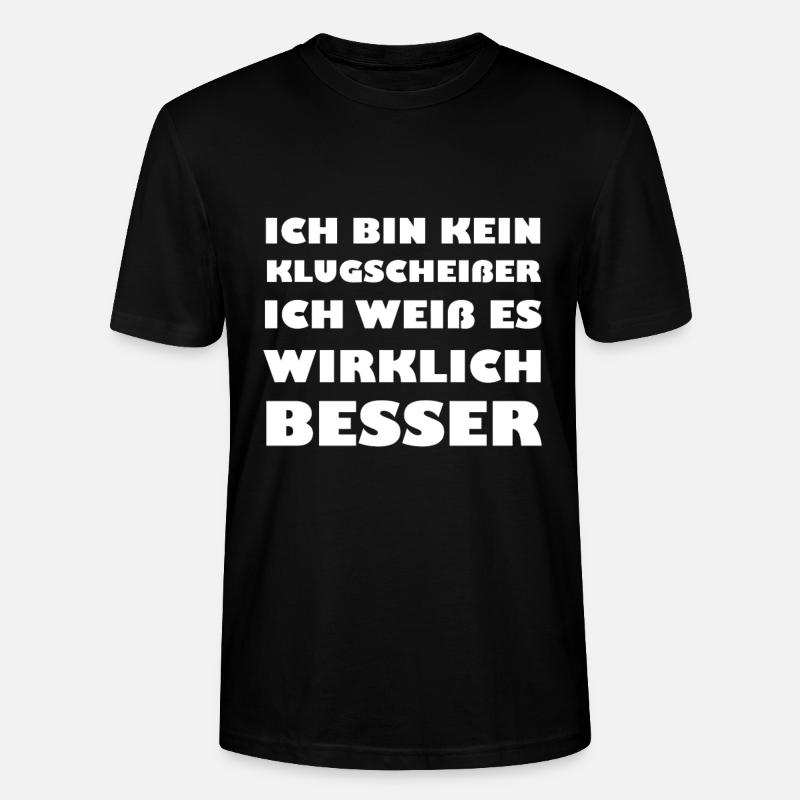 Klugscheißer - Stanley/Stella Unisex Bio-T-Shirt CRAFTER - Schwarz