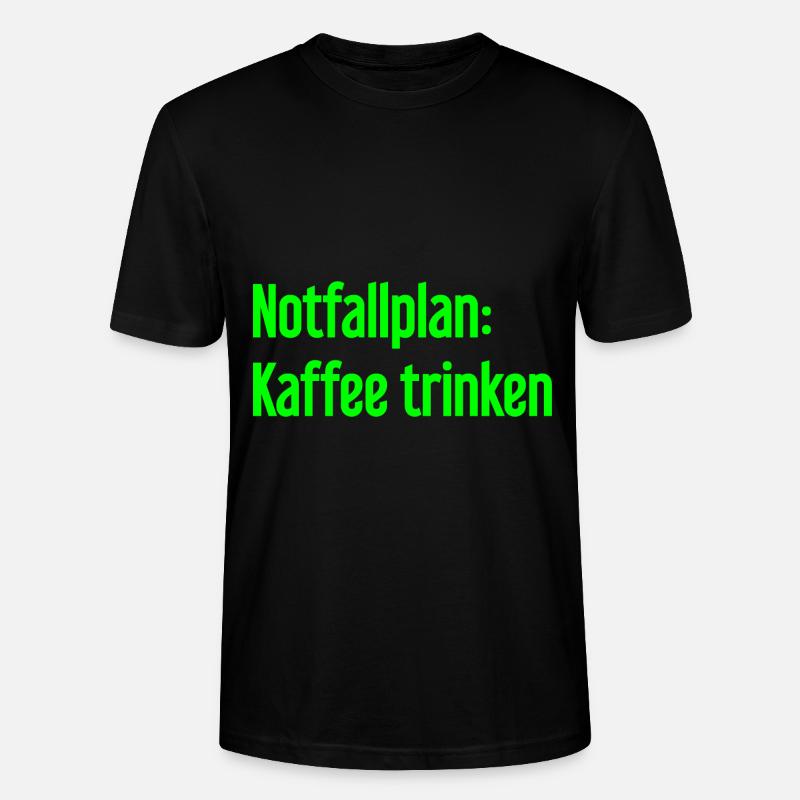 Kaffee-Notfallplan - Stanley/Stella Unisex Bio-T-Shirt CRAFTER - Schwarz