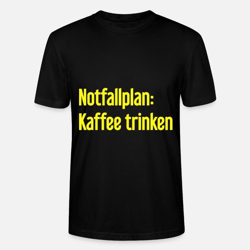 Kaffee-Notfallplan - Stanley/Stella Unisex Bio-T-Shirt CRAFTER - Schwarz