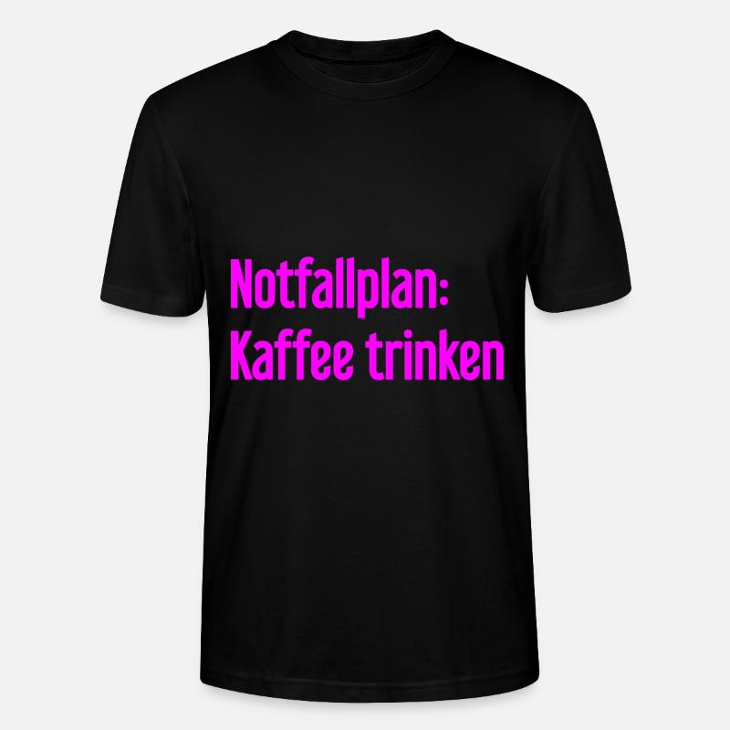 Kaffee-Notfallplan - Stanley/Stella Unisex Bio-T-Shirt CRAFTER - Schwarz