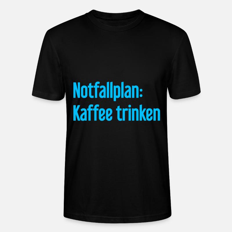 Kaffee-Notfallplan - Stanley/Stella Unisex Bio-T-Shirt CRAFTER - Schwarz