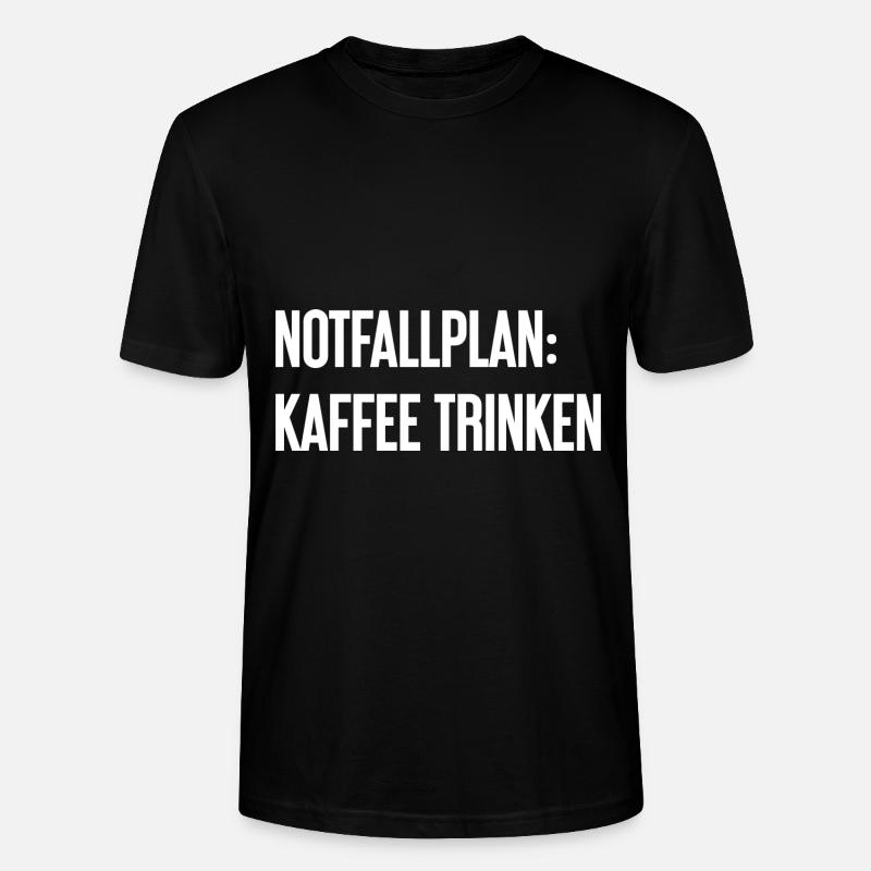 Kaffee-Notfallplan - Stanley/Stella Unisex Bio-T-Shirt CRAFTER - Schwarz