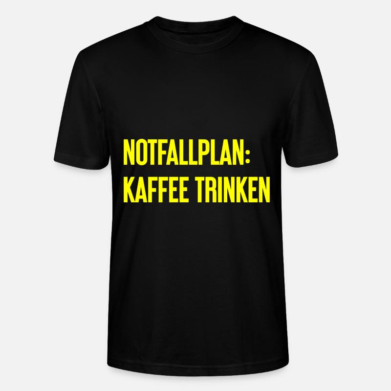 Kaffee-Notfallplan - Stanley/Stella Unisex Bio-T-Shirt CRAFTER - Schwarz
