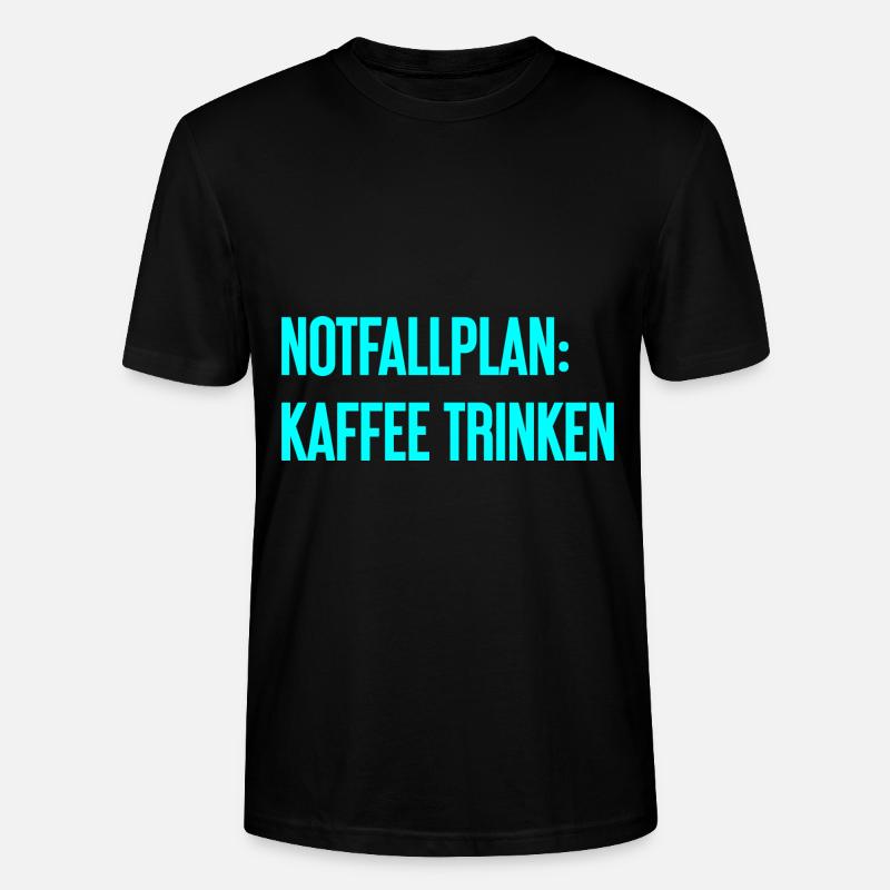 Kaffee-Notfallplan - Stanley/Stella Unisex Bio-T-Shirt CRAFTER - Schwarz