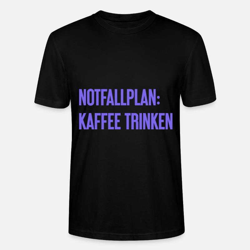 Kaffee-Notfallplan - Stanley/Stella Unisex Bio-T-Shirt CRAFTER - Schwarz