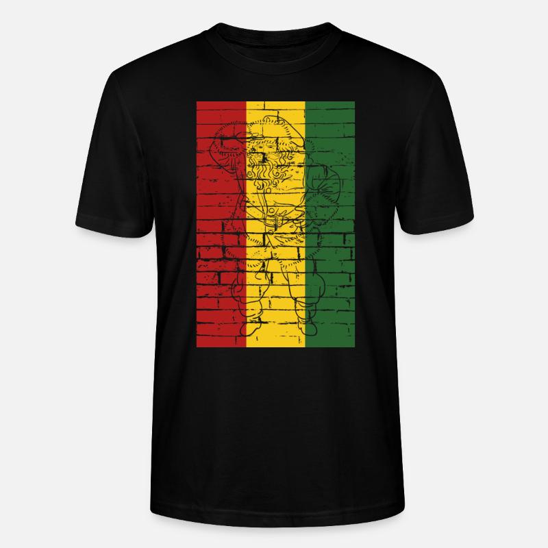 Retro Weihnachtsmann Kunst Weihnachtsgeschenk - Stanley/Stella Unisex Bio-T-Shirt CRAFTER - Schwarz