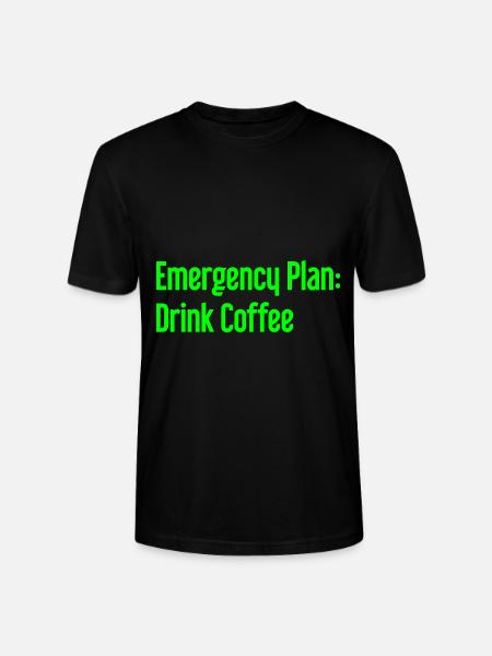 Coffee Contingency Plan - Stanley/Stella CRAFTER Unisex Organic T-Shirt - black