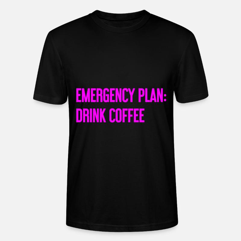 Kaffee-Notfallplan - Stanley/Stella Unisex Bio-T-Shirt CRAFTER - Schwarz