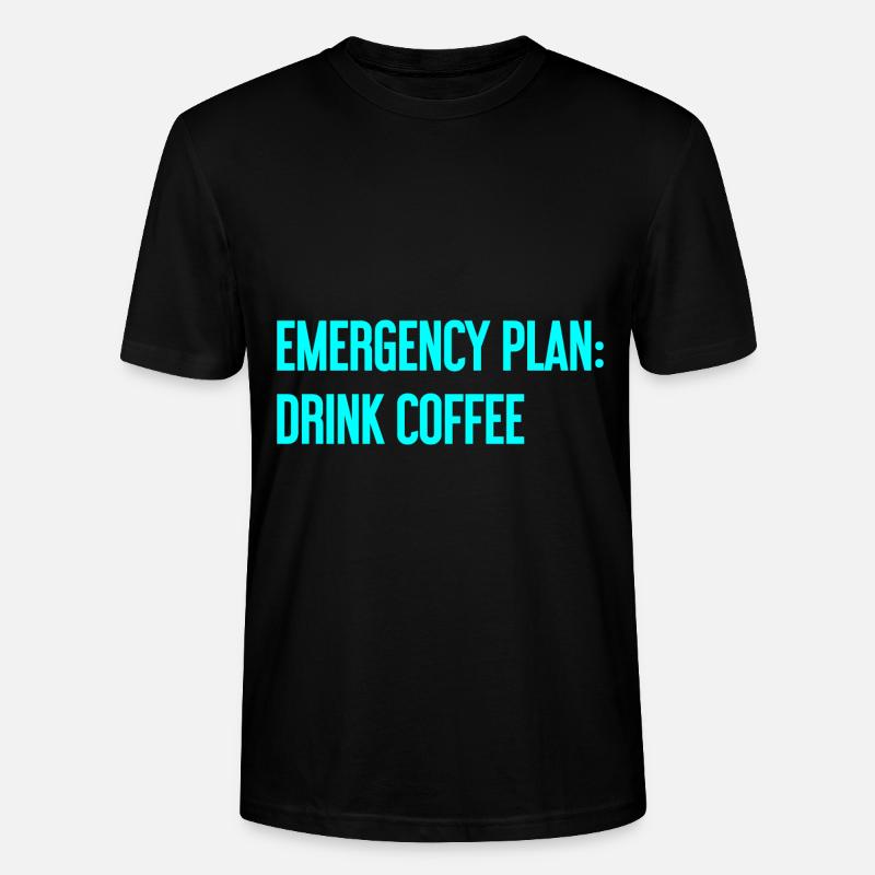 Kaffee-Notfallplan - Stanley/Stella Unisex Bio-T-Shirt CRAFTER - Schwarz