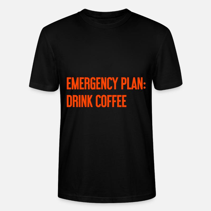 Kaffee-Notfallplan - Stanley/Stella Unisex Bio-T-Shirt CRAFTER - Schwarz