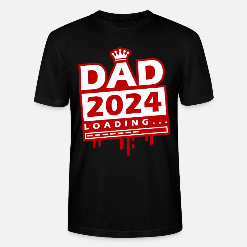 Dad 2024 Loading Papa - Stanley/Stella Unisex Bio-T-Shirt CRAFTER - Schwarz
