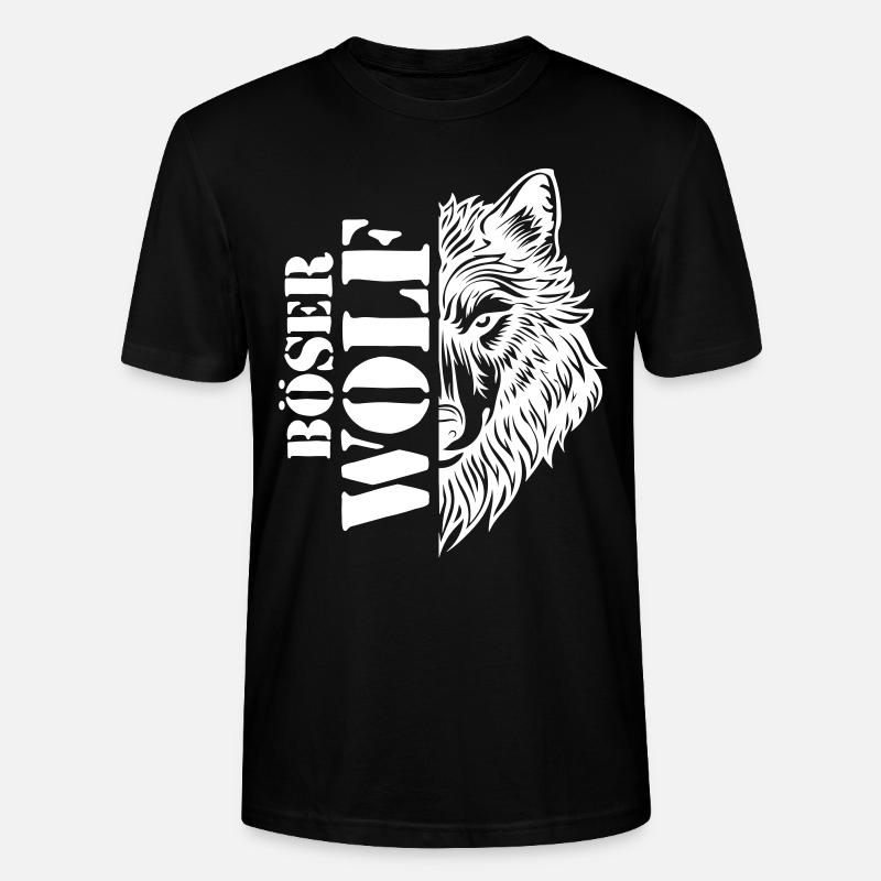 Böser Wolf Spruch - Stanley/Stella Unisex Bio-T-Shirt CRAFTER - Schwarz