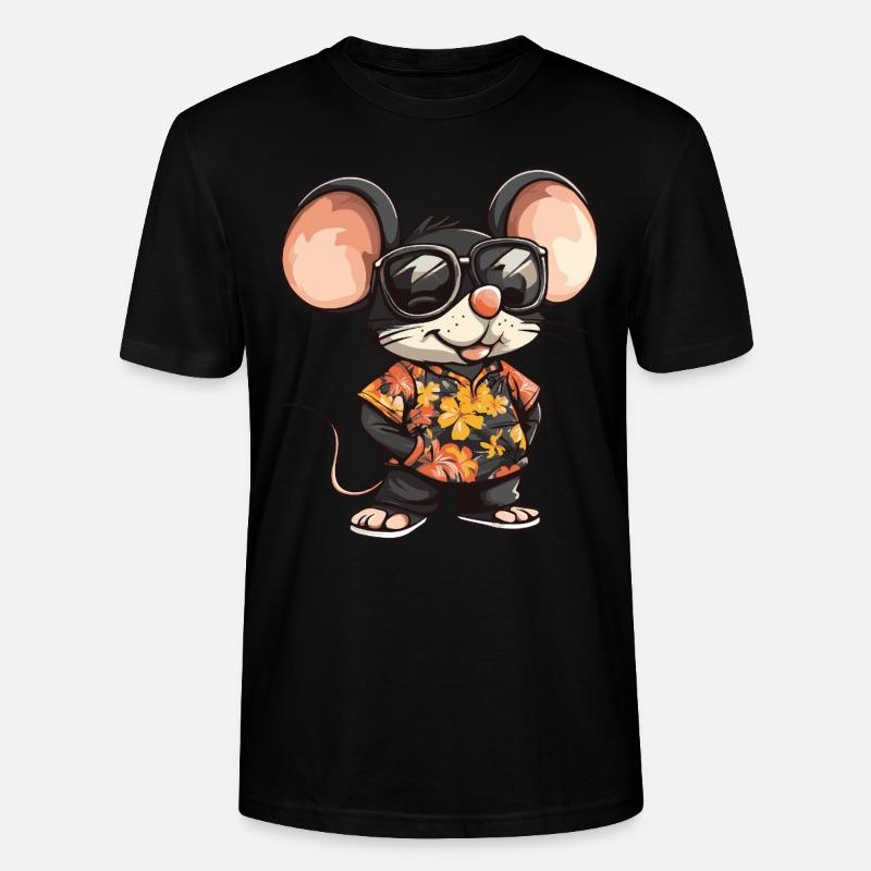 Maus Comic Lustig Sommer - Stanley/Stella Unisex Bio-T-Shirt CRAFTER - Schwarz
