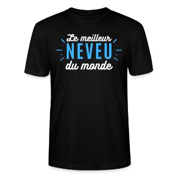 T-shirt neveu Le meilleur neveu du monde. cadeau - T-shirt bio CRAFTER Stanley Stella Unisexe - noir - Devant - Alina (178cm) & Michal (187cm)