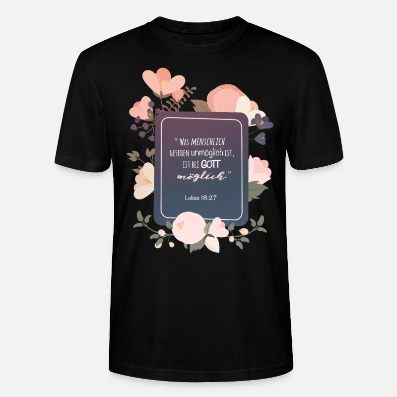 Bei Gott möglich - Stanley/Stella Unisex Bio-T-Shirt CRAFTER - Schwarz