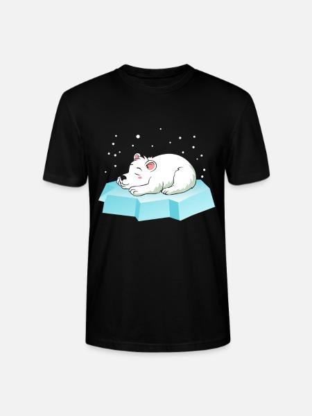 Schläfriger Eisbär - Stanley/Stella Unisex Bio-T-Shirt CRAFTER - Schwarz