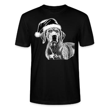 Noël à crête dorsale rhodésienne - T-shirt bio CRAFTER Stanley Stella Unisexe - noir - Devant - Alina (178cm) & Michal (187cm)