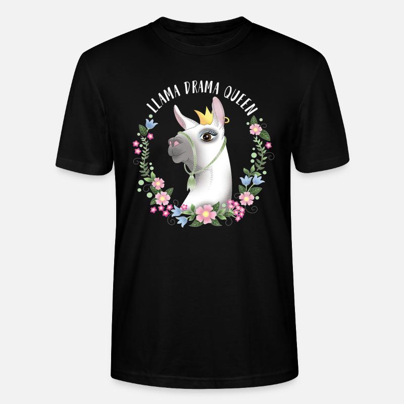 Llama Drama Queen - T-shirt bio CRAFTER Stanley Stella Unisexe - noir