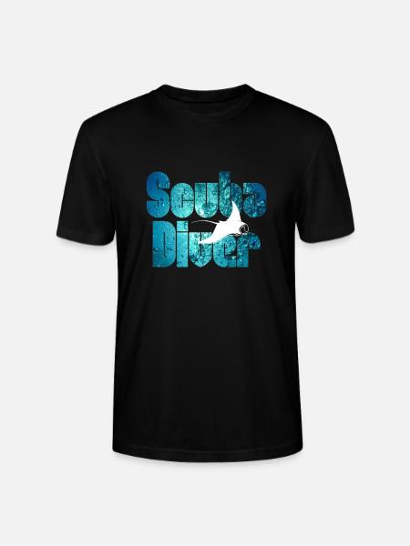 Scuba Diver - Rochen - Stanley/Stella Unisex Bio-T-Shirt CRAFTER - Schwarz