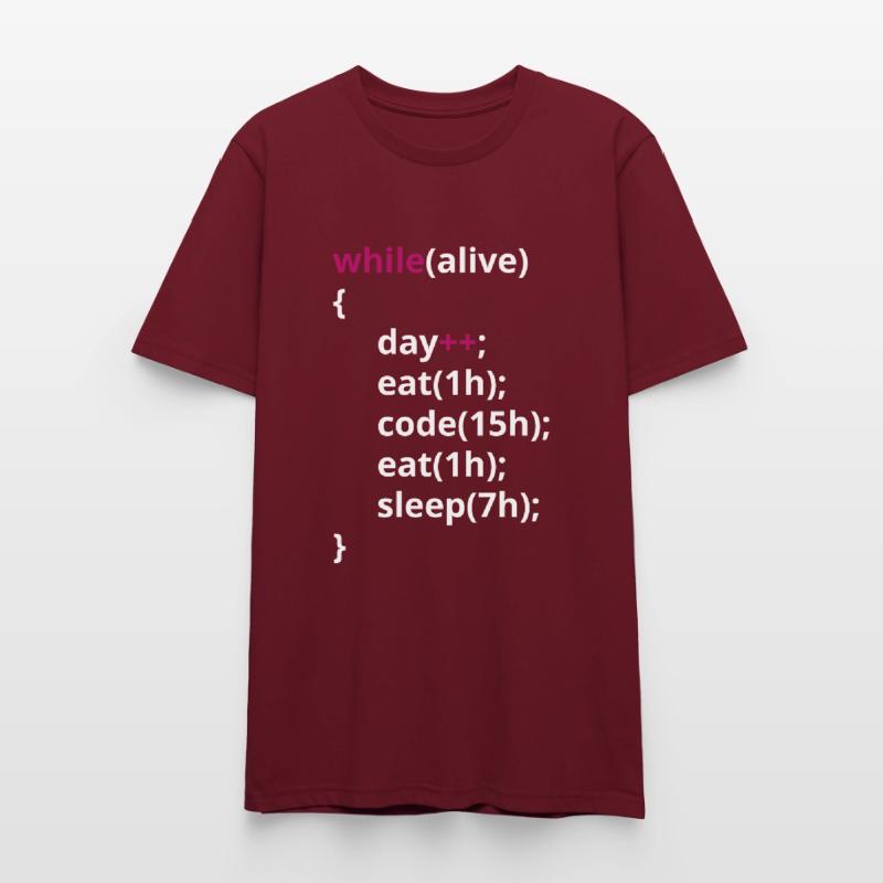 Les programmeurs mangent du code PHP drôle T-shirt bio CRAFTER Stanley Stella Unisexe