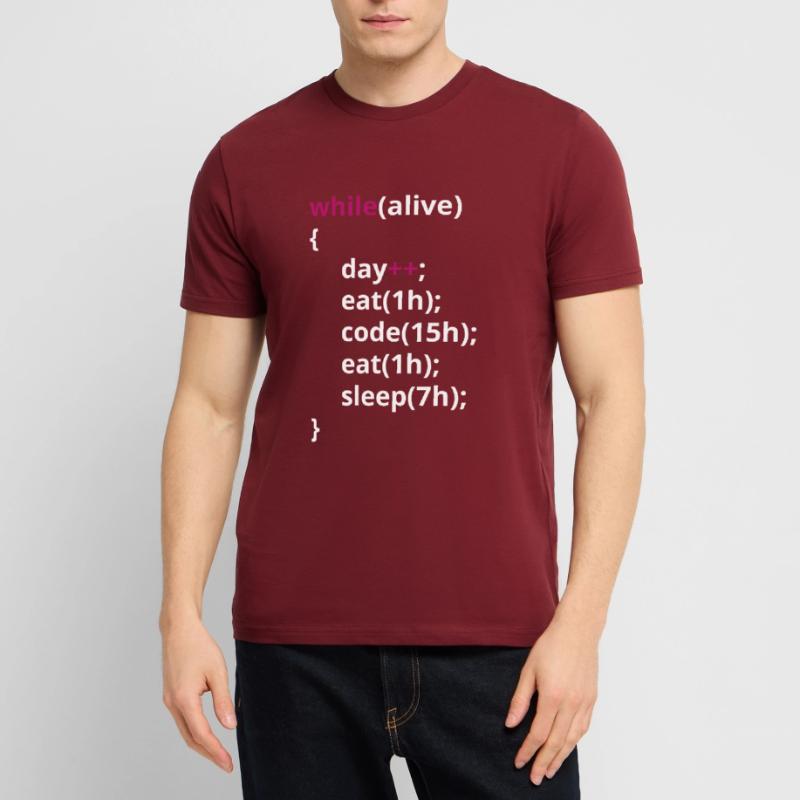 Les programmeurs mangent du code PHP drôle T-shirt bio CRAFTER Stanley Stella Unisexe