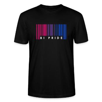 Bi Pride - bisexuelles LGBT CSD - Stanley/Stella Unisex Bio-T-Shirt CRAFTER - Schwarz - Vorne - Alina (178cm) & Michal (187cm)