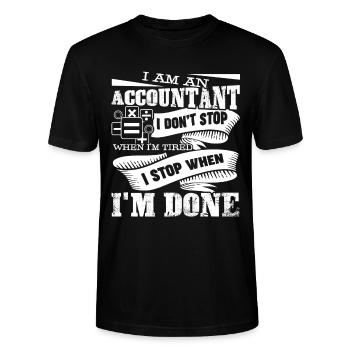 Accountant I'm An Accountant - Stanley/Stella CRAFTER Unisex Organic T-Shirt - black - Front - Alina (178cm) & Michal (187cm)