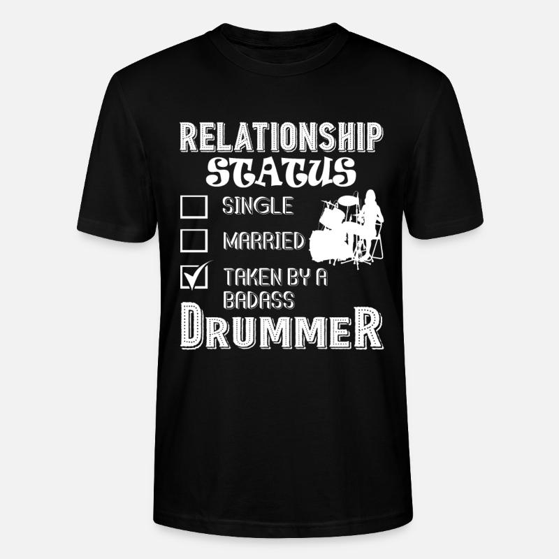 Drummer Drummer Relationship Status - Stanley/Stella Unisex Bio-T-Shirt CRAFTER - Schwarz
