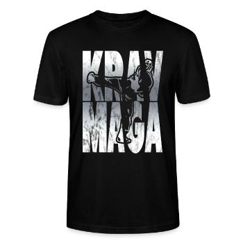 Krav Maga - T-shirt bio CRAFTER Stanley Stella Unisexe - noir - Devant - Alina (178cm) & Michal (187cm)