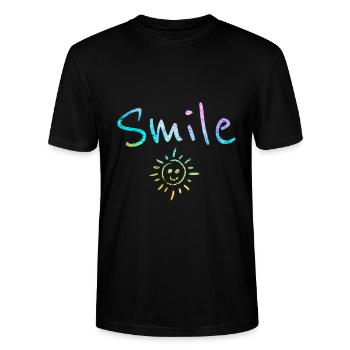 Festival soleil rire plaisir été danser cadeau - T-shirt bio CRAFTER Stanley Stella Unisexe - noir - Devant - Alina (178cm) & Michal (187cm)