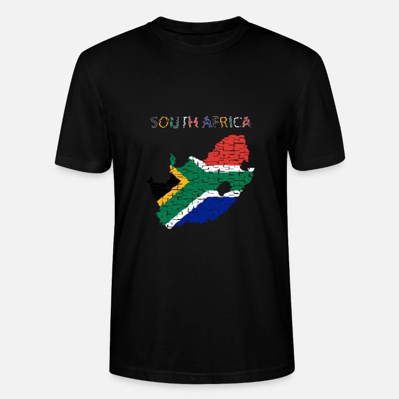 Südafrika - Kunstdesign - Stanley/Stella Unisex Bio-T-Shirt CRAFTER - Schwarz