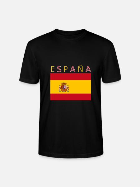 Espana Spain Spain Flag - Stanley/Stella CRAFTER Unisex Organic T-Shirt - black