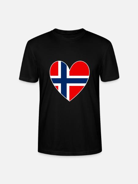 Norway Heart - Stanley/Stella CRAFTER Unisex Organic T-Shirt - black