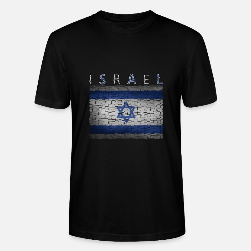drapeau d'Israël - T-shirt bio CRAFTER Stanley Stella Unisexe - noir
