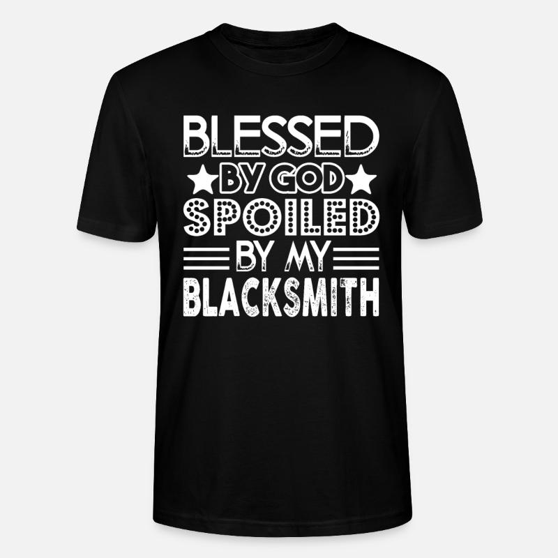 Blacksmith Spoiled By My Blacksmith - Stanley/Stella CRAFTER Unisex Organic T-Shirt - black