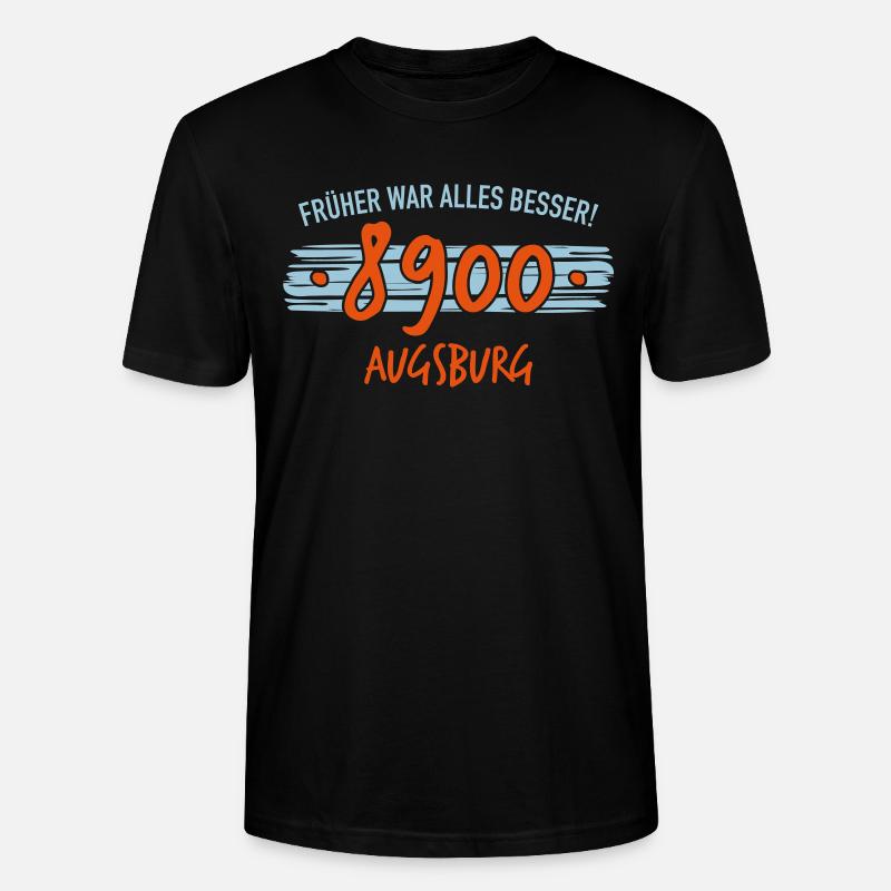 Früher 8900 Augsburg - Stanley/Stella Unisex Bio-T-Shirt CRAFTER - Schwarz
