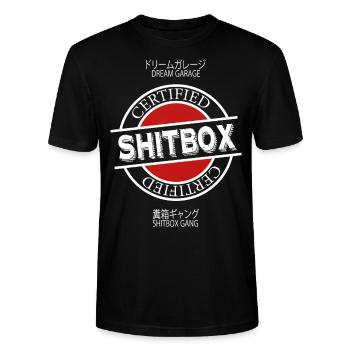 Certified Shitbox | dream Artworks - Stanley/Stella Unisex Bio-T-Shirt CRAFTER - Schwarz - Vorne - Alina (178cm) & Michal (187cm)