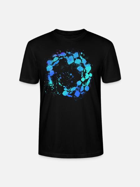 Schools of fish,fish,painting,blue,graffiti,rays - Stanley/Stella CRAFTER Unisex Organic T-Shirt - black