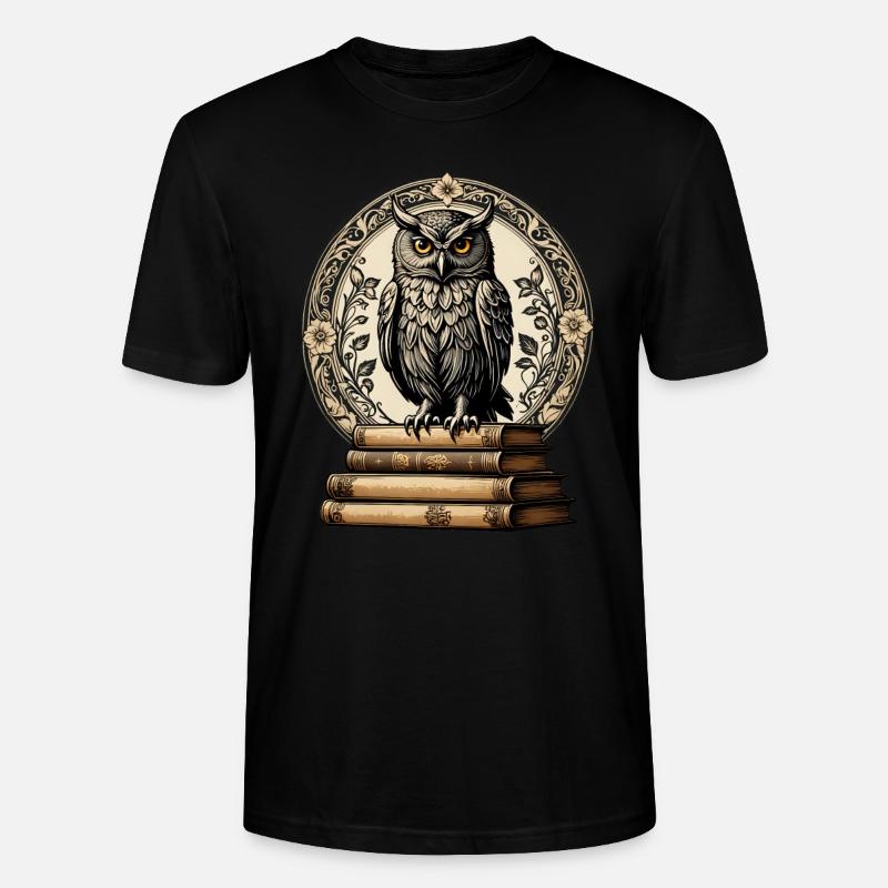 Büchereule - Stanley/Stella Unisex Bio-T-Shirt CRAFTER - Schwarz