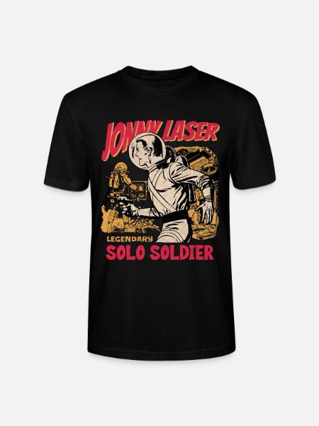 Jonny Laser Solo Soldier - Stanley/Stella CRAFTER Unisex Organic T-Shirt - black